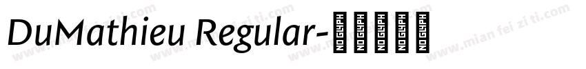 DuMathieu Regular字体转换